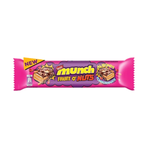 Nestle Munch - Fruit O' Nuts Chocolate Coated Crunchy Wafer Bar, Almond & Pomegranate 32g