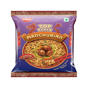 Nissin Top Ramen Fusion Instant Manchurian Noodles - Garlic & Soy Sauce Flavour, 70g