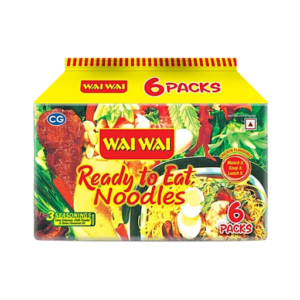 Wai Wai Chicken Flavoured Noodles, 420 g (Pack of 6)